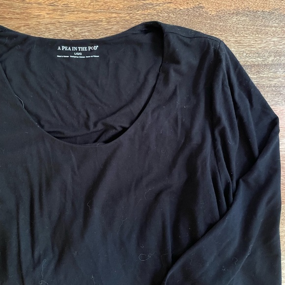 Side Ruched Maternity Dress Black - L - Picture 2 of 2